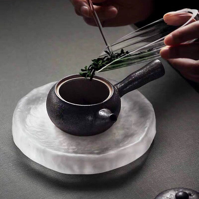 Gohobi Glass handmade Tea Trays Vintage Gongfu tea trays Japanese Chado Tea ceremony