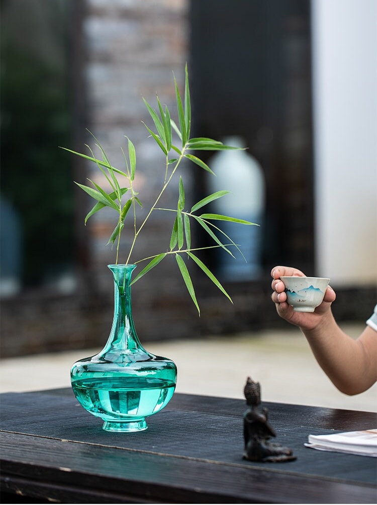 Gohobi Large Glass Vases Japanese Chado table decoration housewarming gift