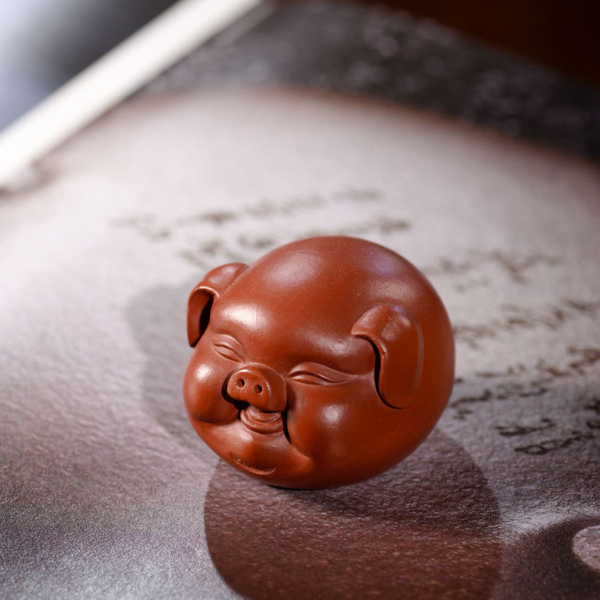 Gohobi Handmade pig ornaments Tea pets ceramic YiXing clay Chinese Gongfu tea Kung fu tea Japanese Chado unique ornaments