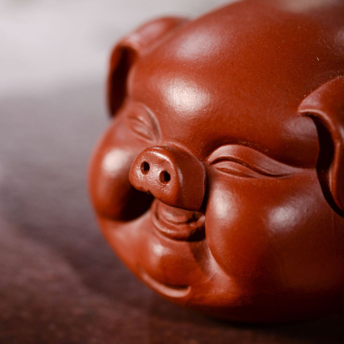 Gohobi Handmade pig ornaments Tea pets ceramic YiXing clay Chinese Gongfu tea Kung fu tea Japanese Chado unique ornaments
