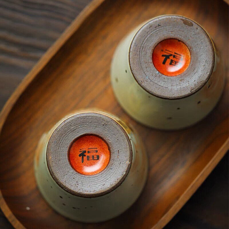 Gohobi Tiger Handmade gaiwan Tea cup and Set. Hand painted, Rustic, Minimalistic Japanese Tea, Green Tea, Gongfu tea