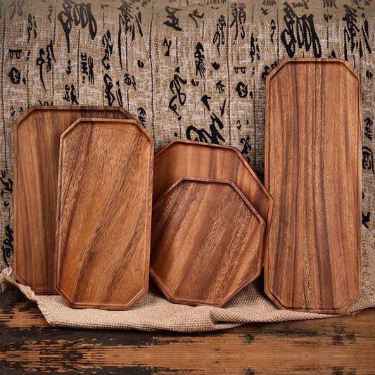 Gohobi Wooden Serving Trays Serving Tray wood tray wood plate Gongfu tea trays (5 versions) Japanese Chado