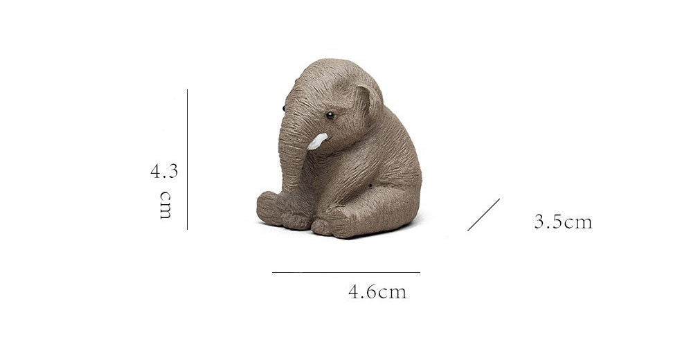 Gohobi Handmade elephant ornaments Tea pets ceramic YiXing clay Chinese Gongfu tea Kung fu tea Japanese Korean Chado unique ornaments