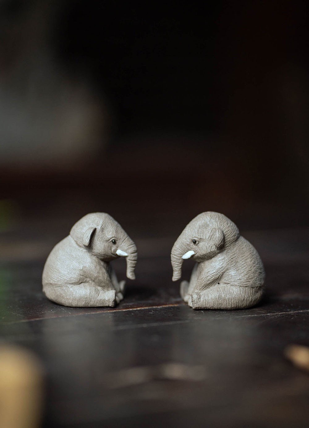 Gohobi Handmade elephant ornaments Tea pets ceramic YiXing clay Chinese Gongfu tea Kung fu tea Japanese Korean Chado unique ornaments