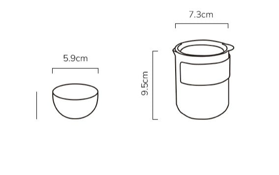 Gohobi Pure Titanium Portable Travel Tea Set