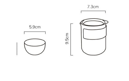 Gohobi Pure Titanium Portable Travel Tea Set