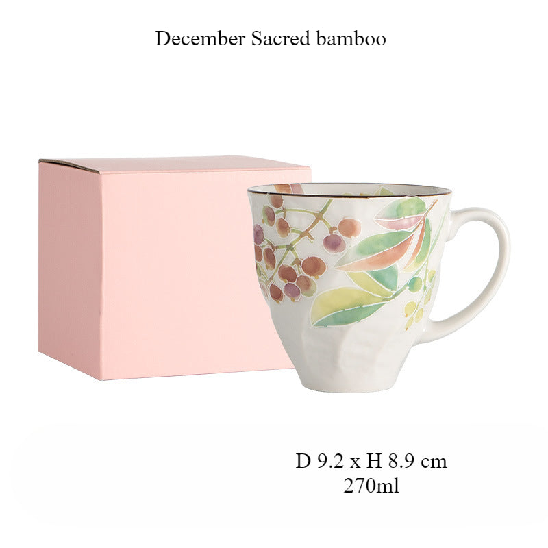 [Made In Japan] Gohobi Japanese Flowers Mug Coffee Cup