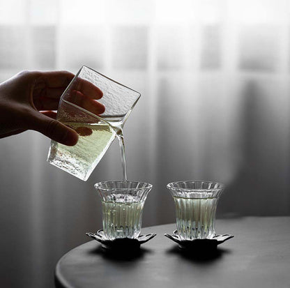 Pichet carré en verre fait main Gohobi