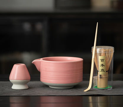 Gohobi Colourful Ceramic Bowel Matcha Set