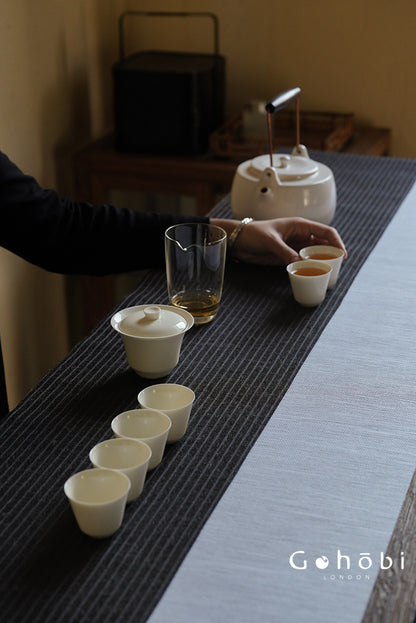 Gohobi Apricot White Ercai Gaiwan – Thin Porcelain Japanese Style Covered Tea Bowl