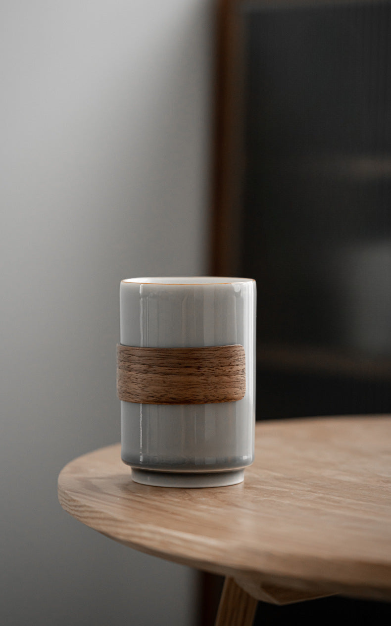 Gohobi Japanese Style Ice Grey and Green Tea Cup 001