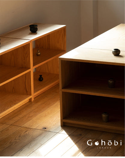 Gohobi Handmade Solid Wood Display Cabinet – Studio Storage Display Collection Cabinet | FSC Certified Furniture