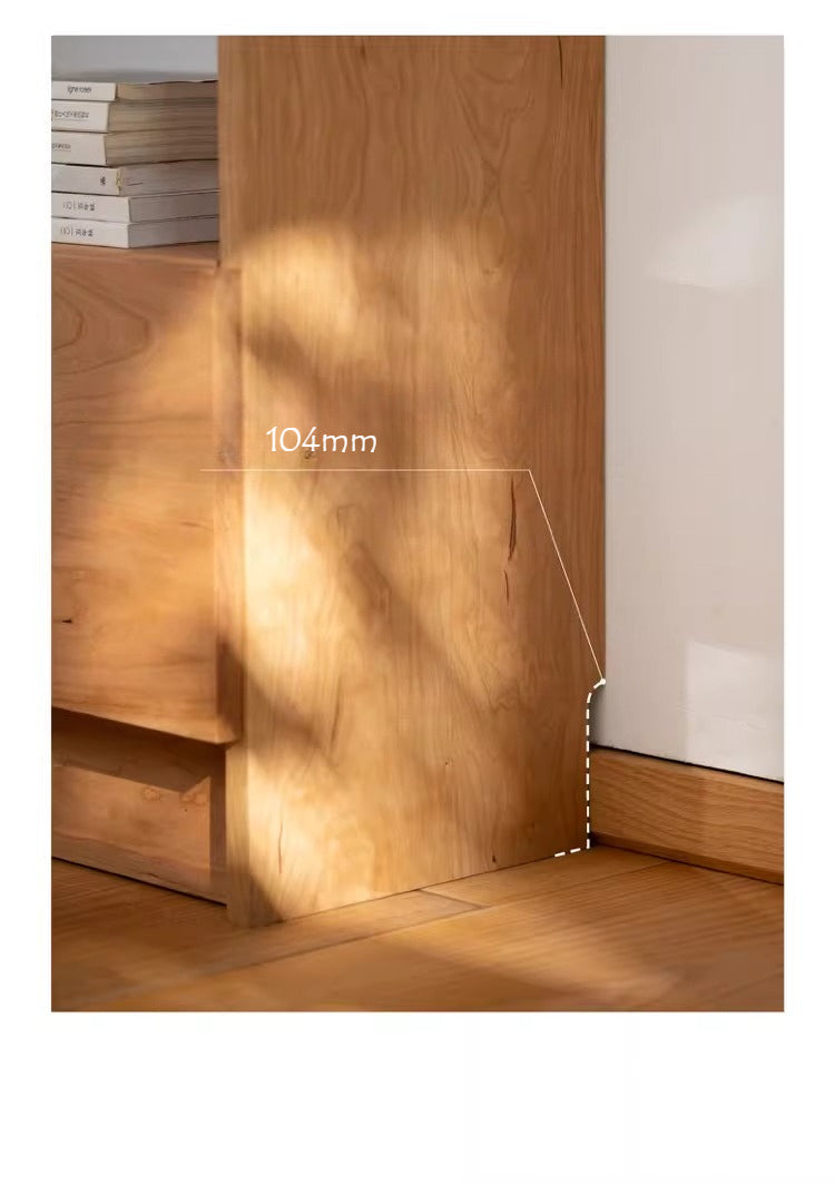 Gohobi Handmade Solid Wood Storage Cabinet – Multi-Layer Wooden Shelving Unit for Living Room or Study | FSC Certified Furniture