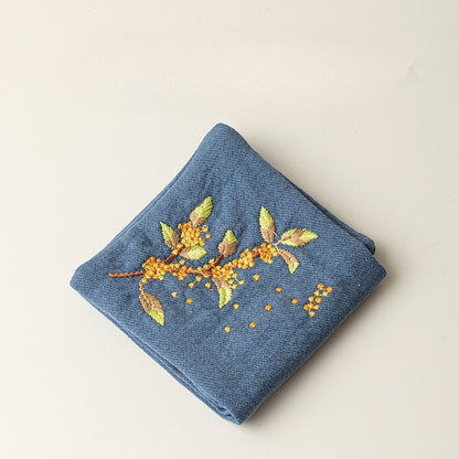 Embroidered tea towel household fabric tea party small square towel tea table towel rag new Chinese absorbent pot towel tea cloth
