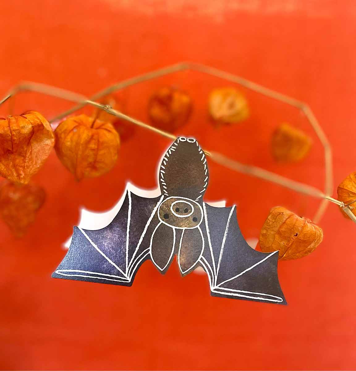 Mortlake Papers Bat Card | Halloween Cards | Halloween Decorations | Gifts | Greeting Card [Made in the UK]