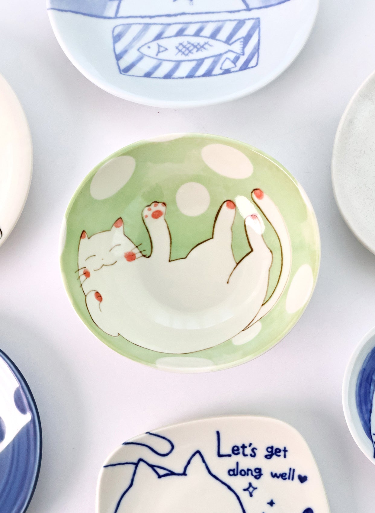 [Made In Japan] Gohobi Japanese Cats Plate
