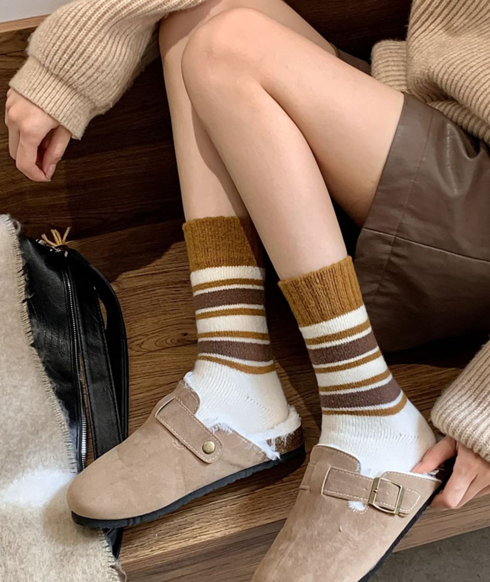 Gohobi Brown Autumn Socks