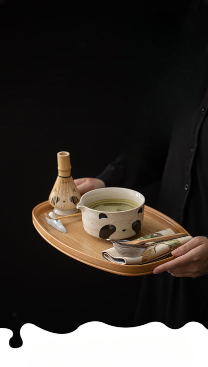 Gohobi Ceramic Matcha Set 045 Panda and Cat