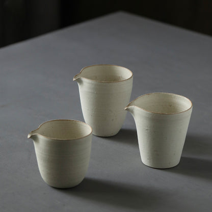 Gohobi Handmade Ceramic Kohiki Pulverised White Pitchers