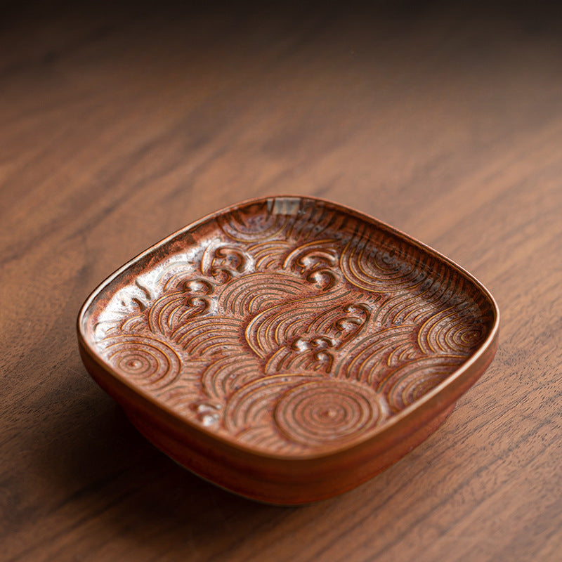 Gohobi Traditional Japanese Glazed Fruit Nuts Small Plate - Wave 009