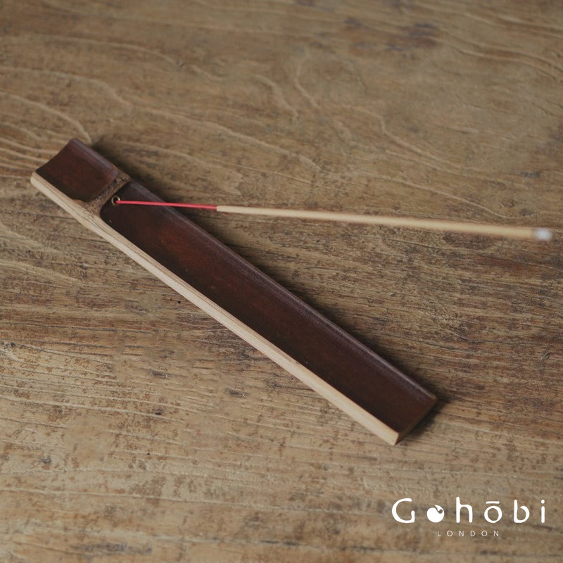 Gohobi Original Bamboo Incense Holder – Portable Bamboo Incense Burner with Ash Catcher Board
