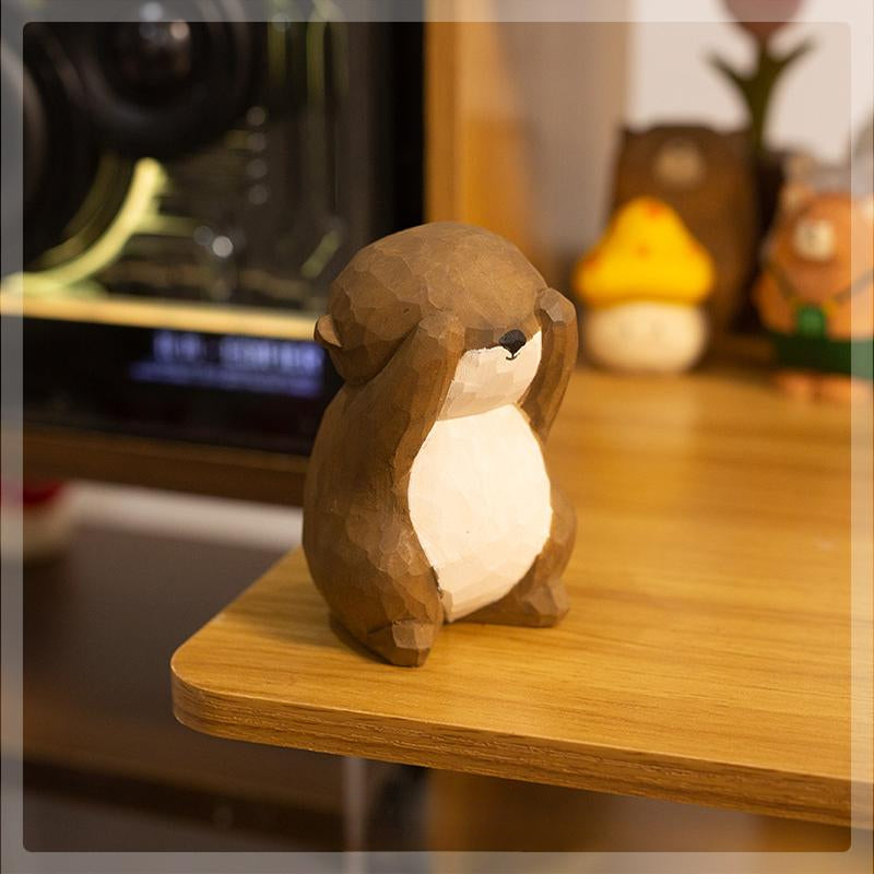 Gohobi Handmade Wooden Otter Ornament