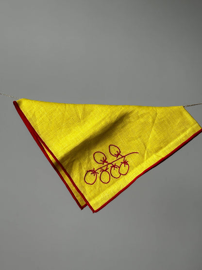 HereThe Linen Blend Napkins - Vine Tomatoes (Set of 2)