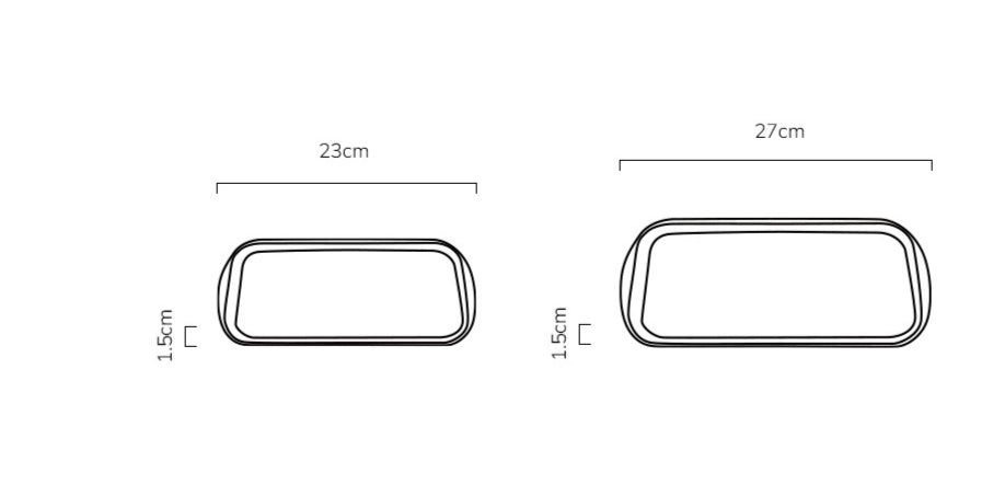 Gohobi Retro 304 Stainless Steel Rectangular Serving Tray