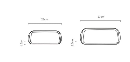 Gohobi Retro 304 Stainless Steel Rectangular Serving Tray