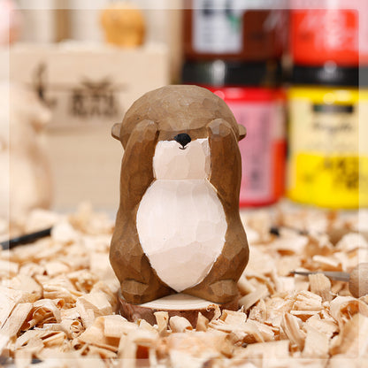 Gohobi Handmade Wooden Otter Ornament