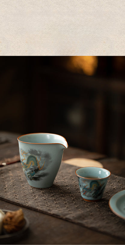Gohobi Celestial Flow Ru Kiln Dragon Fairness Pitcher