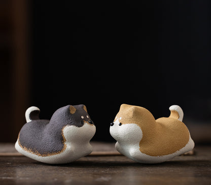 Gohobi Ceramic Handmade Purple Sand Yixing Tea Pet Ornaments