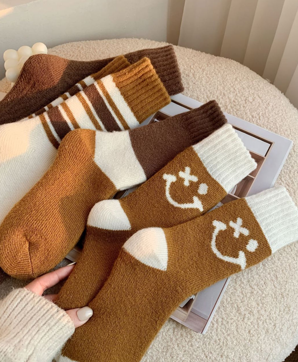 Gohobi Brown Autumn Socks