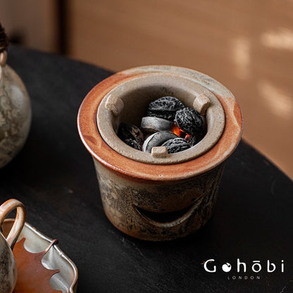 Gohobi Shino Kiln-Transformed Rattan Beam Teapot – Large Household Brewing Kettle