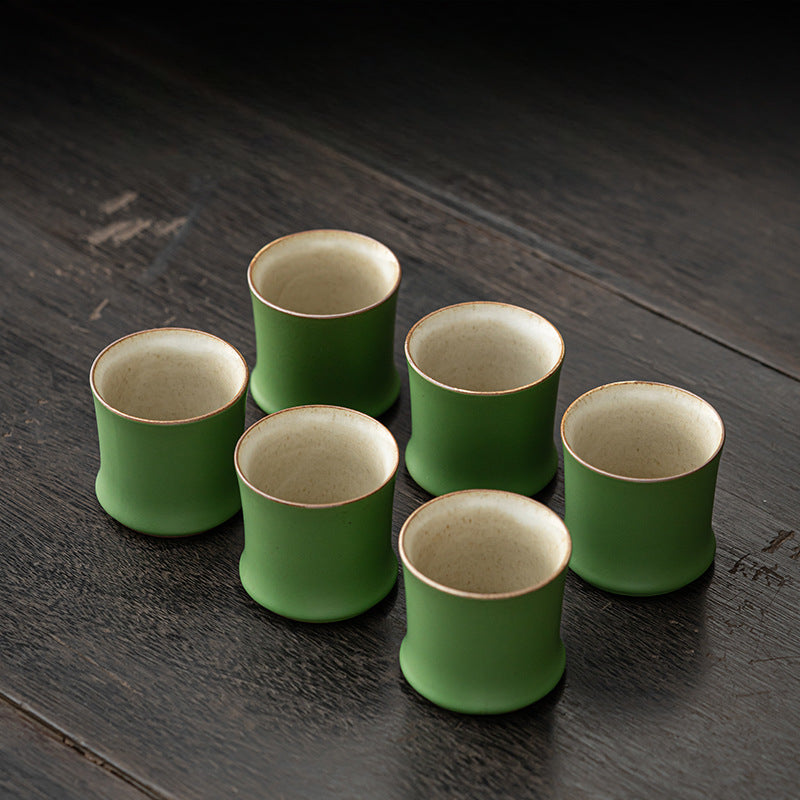 Gohobi Green Bamboo Knot Tea Cup