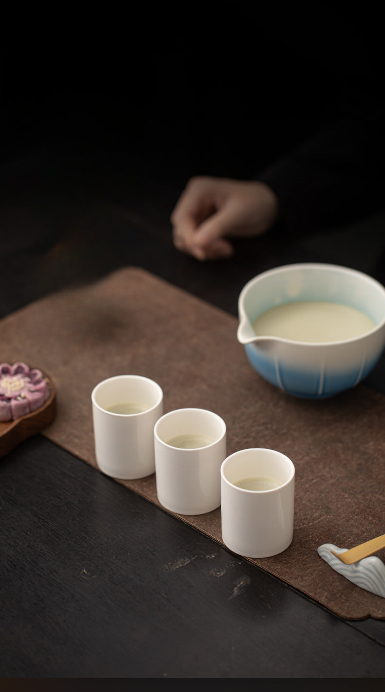 Gohobi White Porcelain Matcha Cup – Large Capacity Master Cup for Gongfu Tea, Home, and Office Use