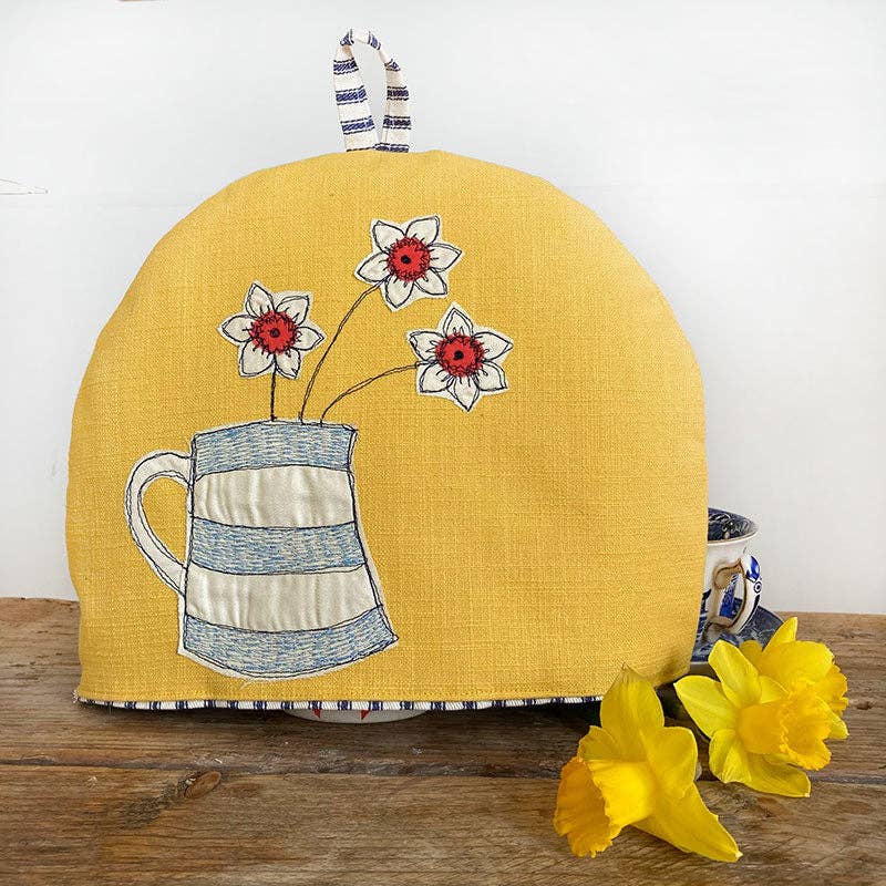 Gohobi x Poppy Treffry Cornish Narcissi Small Tea Pot Cosy [Made in the UK]