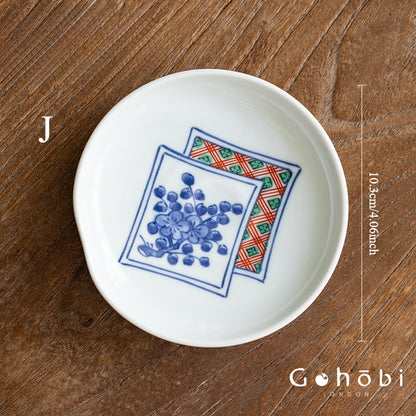 Gohobi Japanese Hosami Yaki Blue & White Small Bowl Set [Made in Japan] – Six-Piece Gift Box