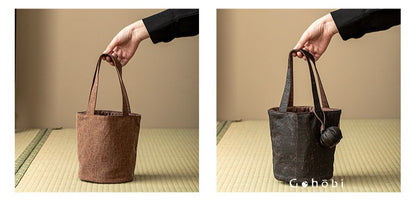 Gohobi Xiangyun Silk Tote Bag – Handmade Retro Bucket Handbag