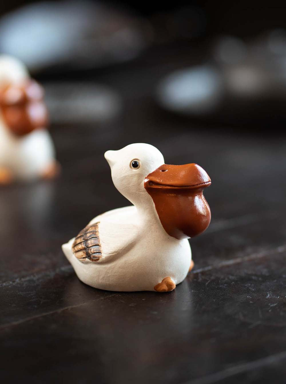 Gohobi Handmade Ceramic YiXing Clay Pelican Ornament Tea pet