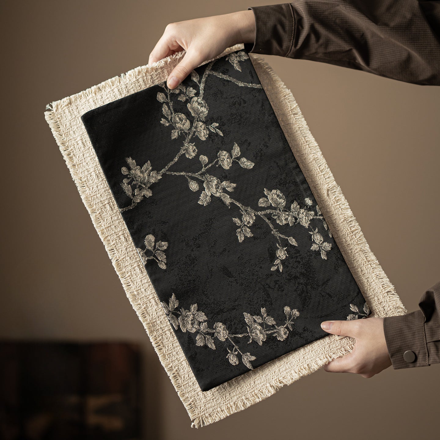 Gohobi Guofeng Brocade Tea Banquet Double-Sided Embroidered Tea Towel