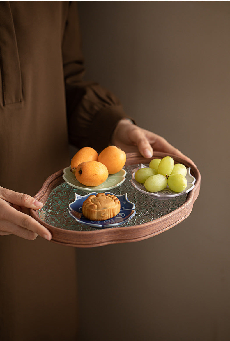 Gohobi Traditional Japanese Glazed Fruit Nuts Small Plate - Lianyun 012