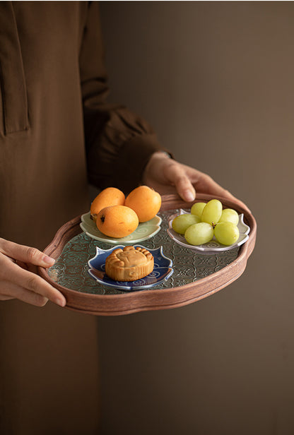 Gohobi Traditional Japanese Glazed Fruit Nuts Small Plate - Lianyun 012