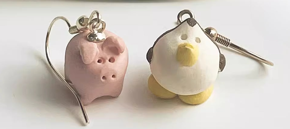 Gohobi x Little Diary Handmade Ceramic Earrings
