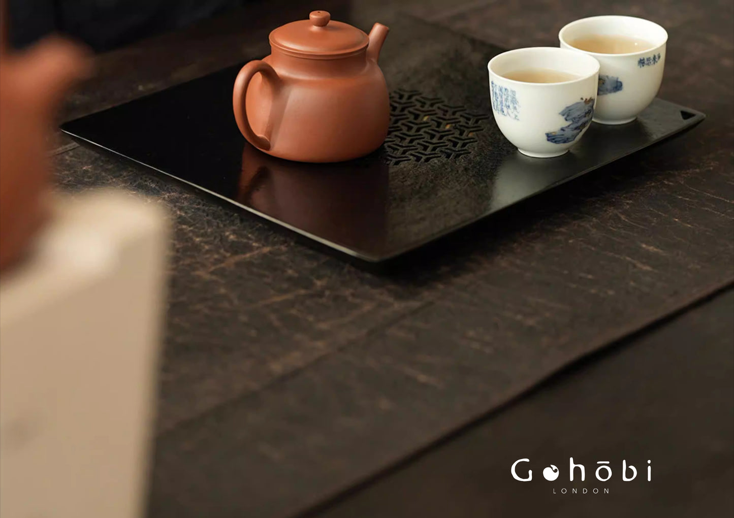 [賦山敘 x Gohobi] Gohobi Pure Titanium Tea Tray – Square Dry Brew Tea Table with Water Storage