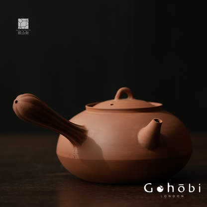 [賦山敘 x Gohobi] Gohobi Side Handle Ceramic Teapot – Red Clay Pot with Charcoal Stove or Electric Heating Kettle