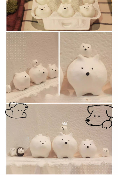Gohobi x Little Diary Handmade Ceramic Samoyed Dog