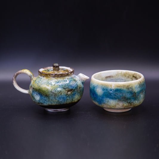 [小霞志野 x Gohobi Gallery] Star Sky Shino Teapot and Tea cup