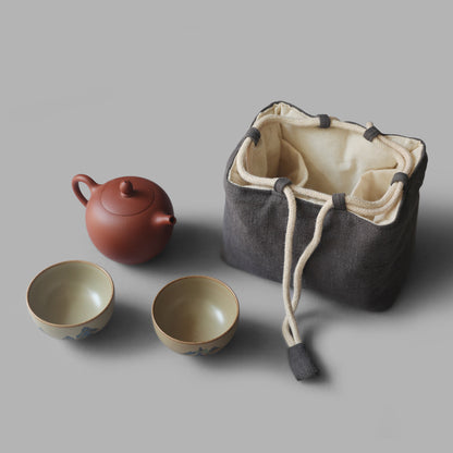 Gohobi Cotton Teaware Storage Travel Bag