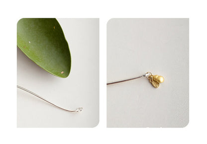 Gohobi Green Leaf Tea Spoon Set – Ceramic Gold Accent Tea Scoop and Tea Needle Set